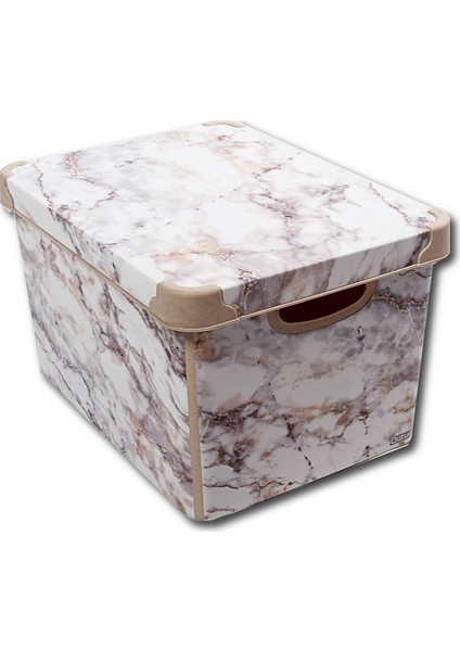 Style Box Marble Set 3 Parça Dekoratif Saklama Kutusu