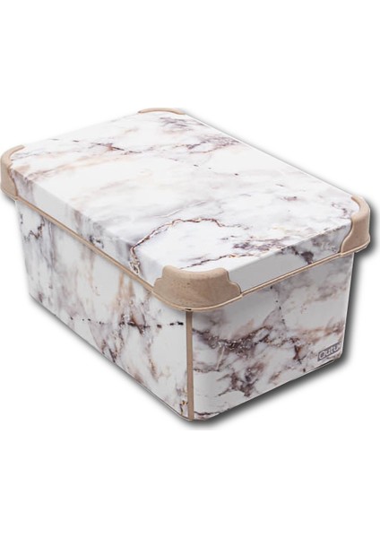 Style Box Marble Set 3 Parça Dekoratif Saklama Kutusu