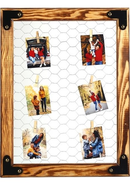 Nobby Star 39 x 50 Ebatında Ahşap Telli Mandallı Ahşap Fotoğraf Çerçevesi