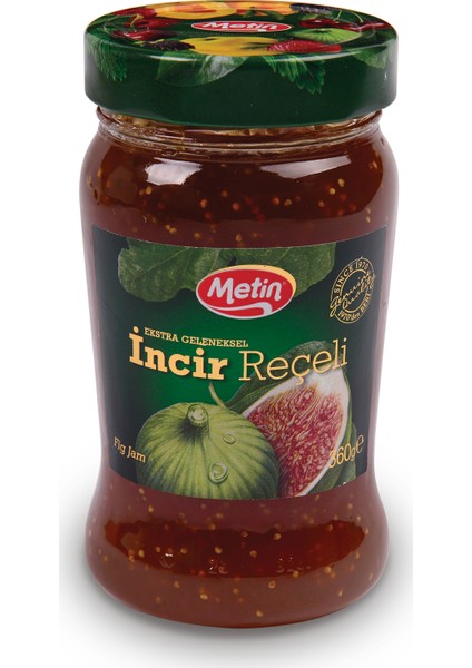 360 Gr Incir Reçeli Cam Kavanoz