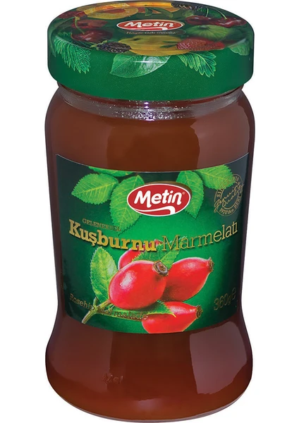 360 Gr Kuşburnu Marmelati Cam Kavanoz