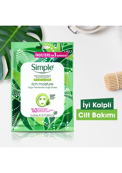 Kind To Skin Hassas Ciltlere Uygun Yoğun Nemlendirici Kağıt Maske 21 Ml