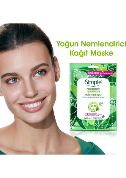 Kind To Skin Hassas Ciltlere Uygun Yoğun Nemlendirici Kağıt Maske 21 Ml