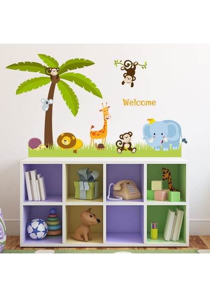 Çocuk ve Bebek Odası Sevimli Hayvanlar Duvar Sticker Seti