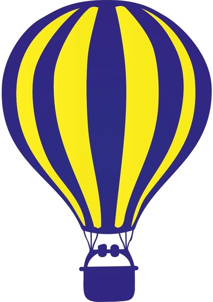 Uçan Balon Sarı Lacivert Taraftar Bebek ve Çocuk Odası Sticker