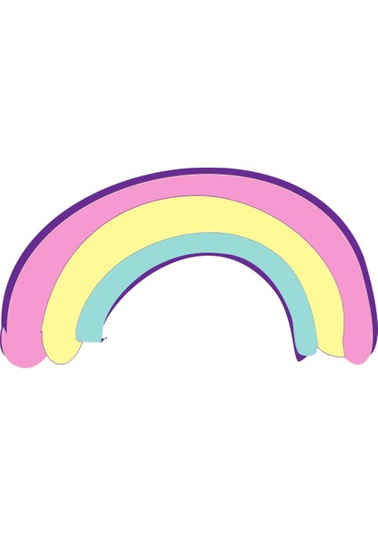 Şirin Bulutlar Unicorn ve Yıldızlar Çocuk Odası Sticker