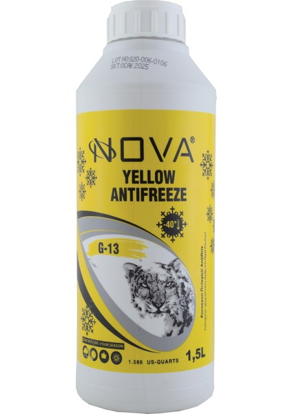 -40 Derece Organik Sarı G13 Antifriz 1.5litre -Yellow