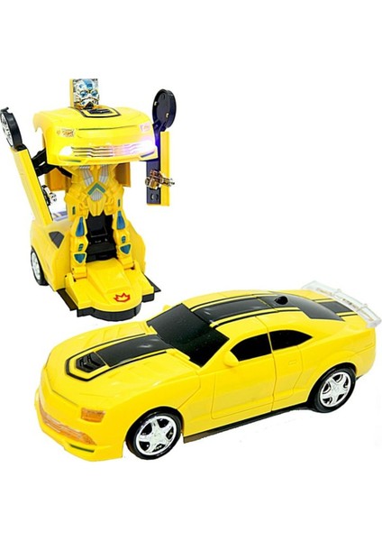 Can Oyuncak Pilli Kendi Dönüşen Transformers Bumblebee Oyuncak