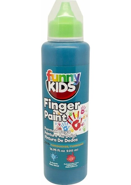 Funny Kids Parmak Boyası 500 ml - 2816 Turkuaz