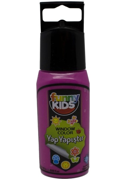 Yap Yapıştır Cam Boyası 60 cc - 7506 Fuşya