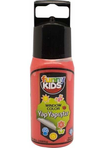 Yap Yapıştır Cam Boyası 60 cc - 7508 Kırmızı