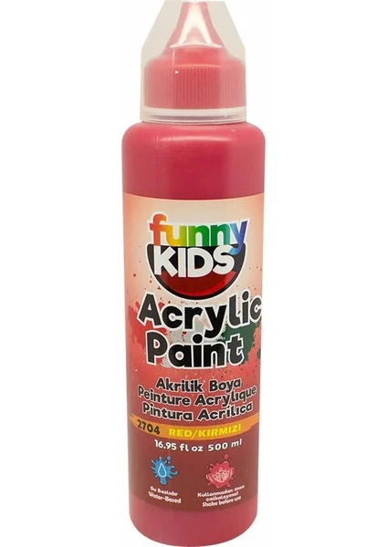 Funny Kids Akrilik Boya 500 ml - 2704 Kırmızı