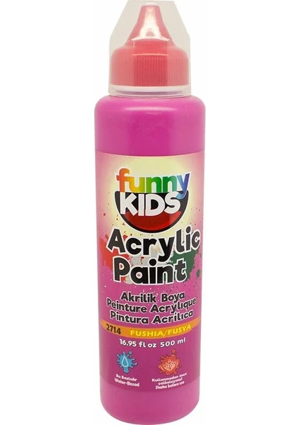 Funny Kids Akrilik Boya 500 ml - 2714 Fuşya