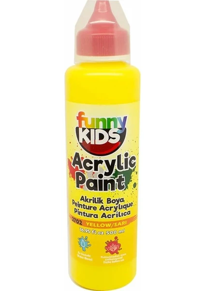 Funny Kids Akrilik Boya 500 ml - 2702 Sarı