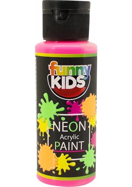 Funny Kids Neon Akrilik Boya 70 cc - 4802 Pembe