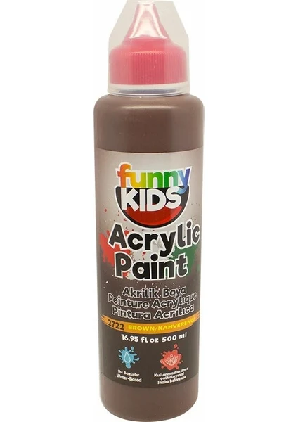 Funny Kids Akrilik Boya 500 ml - 2722 Kahverengi