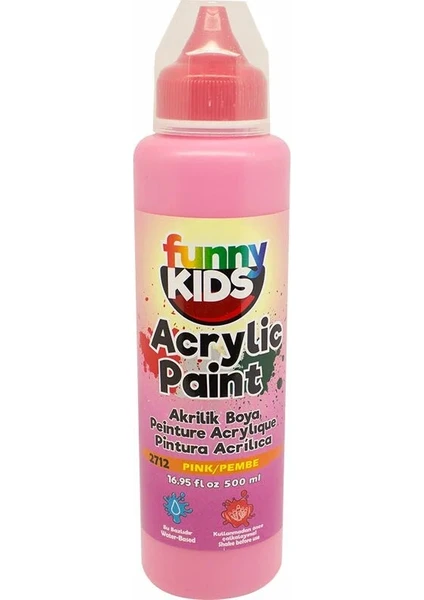 Funny Kids Akrilik Boya 500 ml - 2712 Pembe