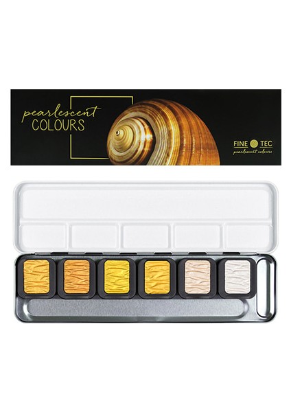 Metalik Yaldız Sulu Boya Seti - 6 Renk F0601