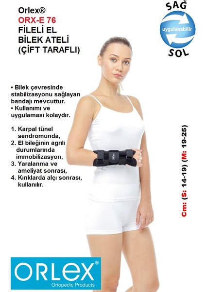 Orlex® Orx-E 76 Fileli El Bilek Ateli (Çift Taraflı)