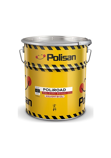 Poliroad Solvent Bazlı Yol Çizgi Boyası Beyaz 25 kg
