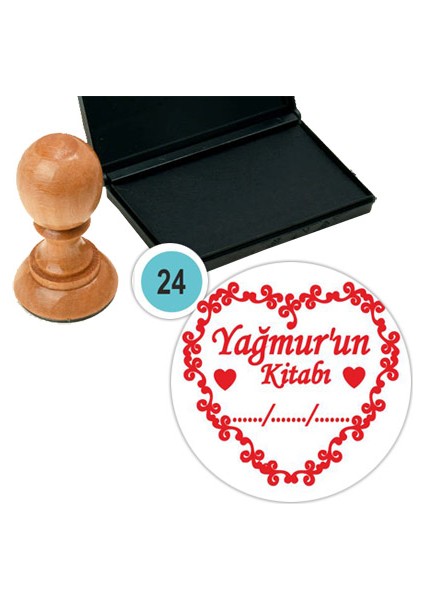 Kişiye Özel Kitap Damgası Kitap Mührü Kaşe Kitap Mühür Özel Damga 24