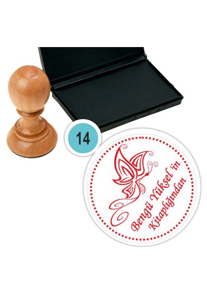 Kişiye Özel Kitap Damgası Kitap Mührü Kaşe Kitap Mühür Özel Damga 14