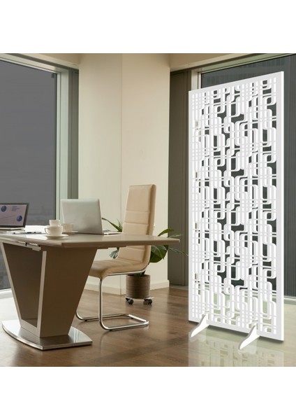 Liar Ahşap Seperatör (Paravan) - KSP-56 - (10 mm) - (69 cm x 139 cm) - (Beyaz)