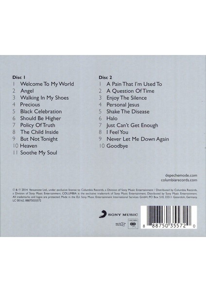 Depeche Mode ‎– Live In Berlin (Soundtrack) 2cd