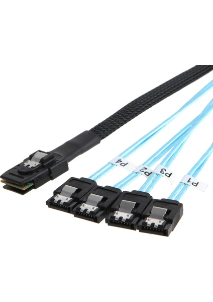 4352 Mini Sas SFF-8087 36 Pin To 4 Port Sata 7p Çevirici Çoklayıcı Kablo