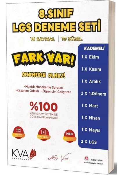 8.Sınıf LGS Fark Var Deneme Seti