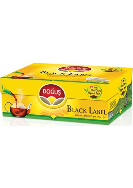 Black Label 48'li Demlik Poşet Çay 16'lı Set