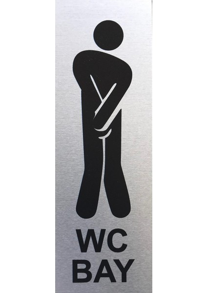 Wc Tuvalet Tabelası Bayan Bay 2 Adet Kapı Yönlendirme Levhası 5 cm x 15 cm