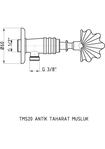 TMS20 Antik Taharat Musluk fiyatları