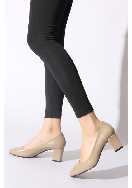 Plus Vizon Anakonda Kadın Klasik Ayakkabı