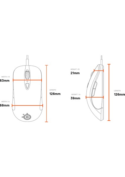 Steelseries Sensei  Ten 18000 Dpı Truemove Pro Optik Rgb Oyuncu Mouse