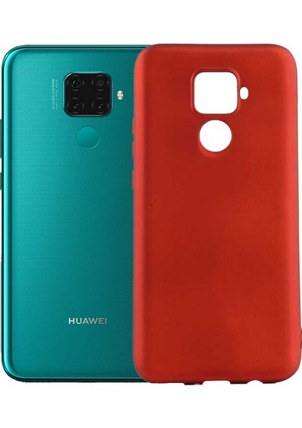 Huawei Mate 30 Lite Kılıf Mat Premium Silikon Kılıf - Kırmızı