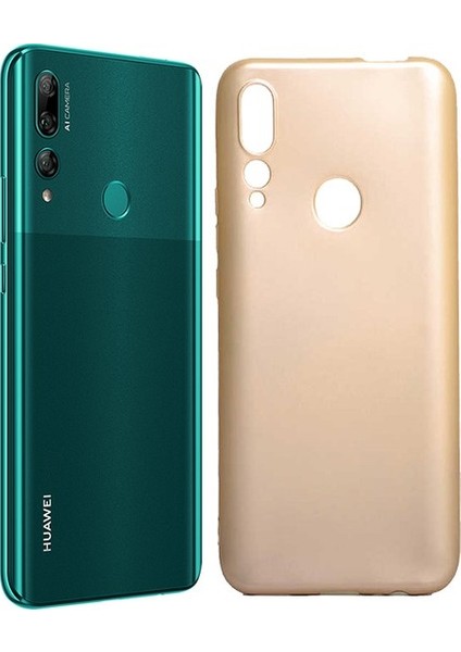 Huawei Y9 Prime 2019 Kılıf Mat Premium Silikon Kılıf - Gold