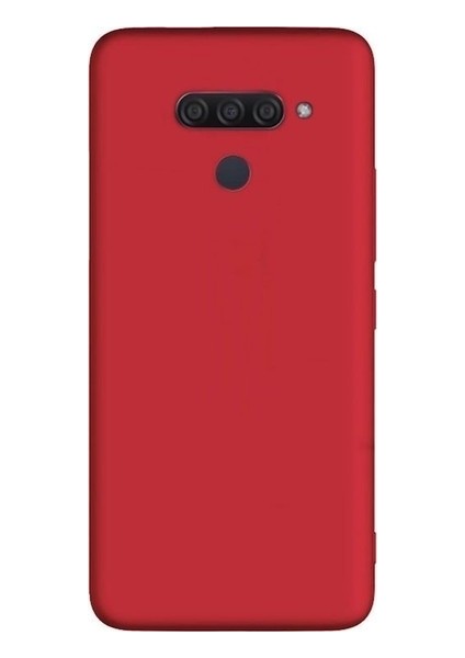 LG Q60 Kılıf Mat Premium Silikon Kılıf - Kırmızı