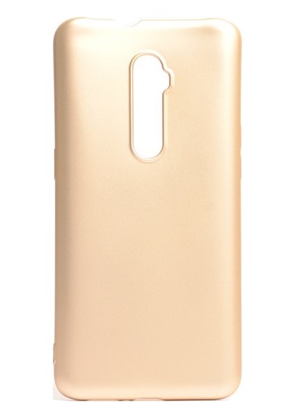 Oppo Reno 10x Zoom Kılıf Mat Premium Silikon Kılıf - Gold