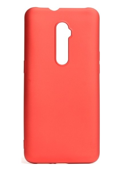 Oppo Reno 10x Zoom Kılıf Mat Premium Silikon Kılıf - Kırmızı