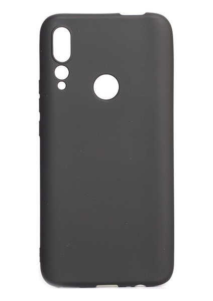 Huawei P Smart Z Kılıf Mat Premium Silikon Kılıf - Siyah + Cam Ekran Koruyucu
