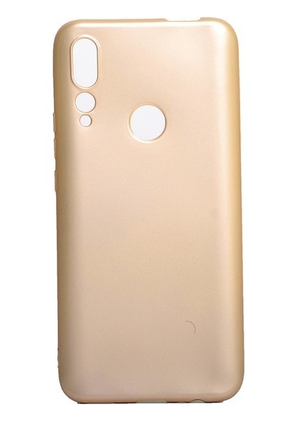 Huawei P Smart Z Kılıf Mat Premium Silikon Kılıf - Gold + Cam Ekran Koruyucu