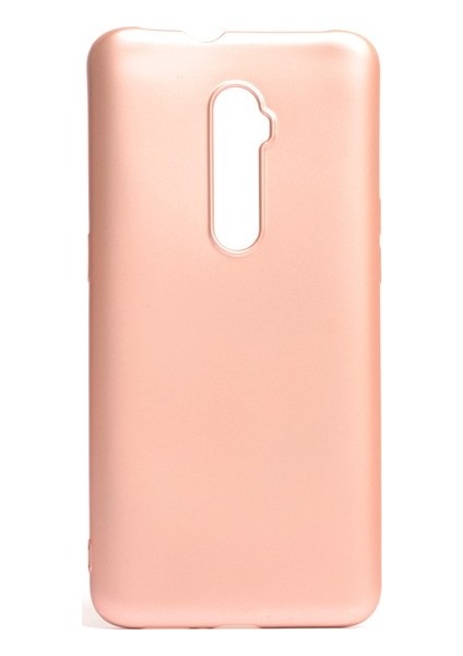 Oppo Reno 10x Zoom Kılıf Mat Premium Silikon Kılıf - Rose + Cam Ekran Koruyucu