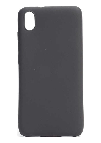 Xiaomi Redmi 7A Kılıf Mat Premium Silikon Kılıf - Siyah + Cam Ekran Koruyucu