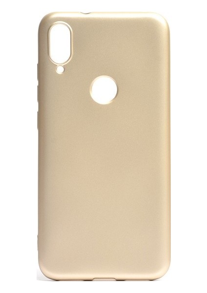Xiaomi Mi Play Kılıf Mat Premium Silikon Kılıf - Gold + Cam Ekran Koruyucu