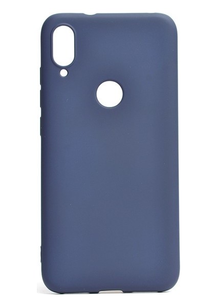 Xiaomi Mi Play Kılıf Mat Premium Silikon Kılıf - Lacivert + Cam Ekran Koruyucu