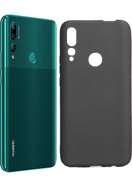 Huawei Y9 Prime 2019 Kılıf Mat Premium Silikon Kılıf - Siyah + Nano Ekran Koruyucu
