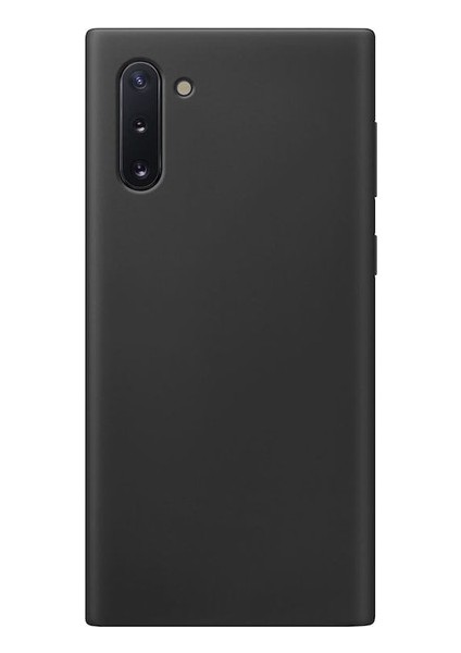 Samsung Galaxy Note 10 Kılıf Mat Premium Silikon Kılıf - Siyah + Tam Kaplayan 6D Nano Ekran Koruyucu