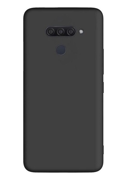 LG Q60 Kılıf Mat Premium Silikon Kılıf - Siyah + Nano Ekran Koruyucu