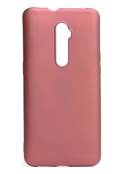 Oppo Reno 10x Zoom Kılıf Mat Premium Silikon Kılıf - Bordo + Nano Ekran Koruyucu